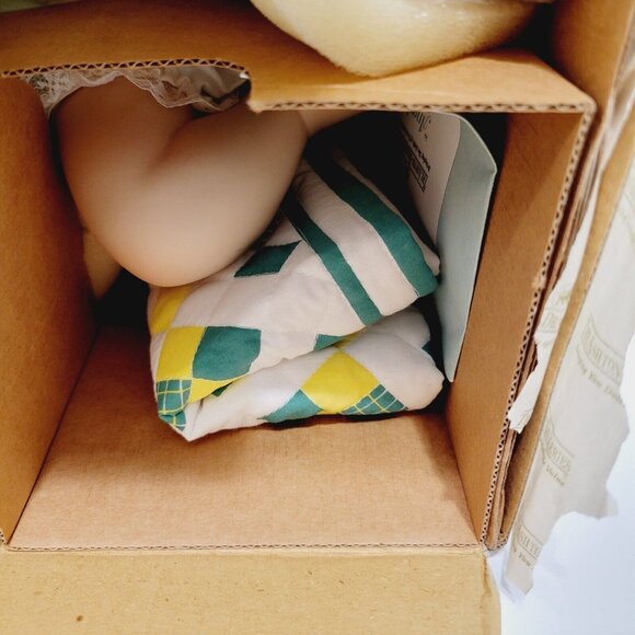 Ashton-Drake Galleries Porcelain Doll " Angel of Luck" Green Dress with Box - Picture 3 of 9